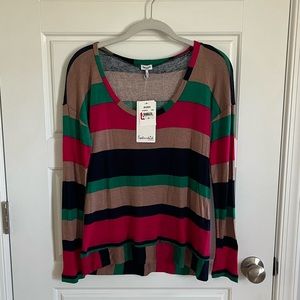 NWT Splendid Colorful Striped Long Sleeve Shirt | XS